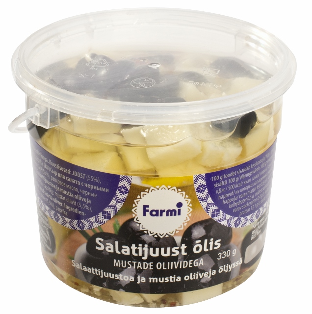 FARMI Cыр для салата с черными оливками в масле  