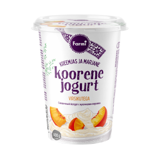 Koorene jogurt virsikutega