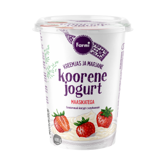 Koorene jogurt maasikatega