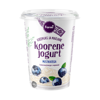 Koorene jogurt mustikatega