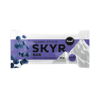 Skyr mustikadessert šokolaadiglasuuris, 40 g